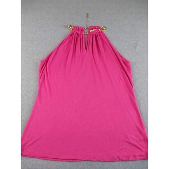 Michael Kors Womens Halter Tops Large Green Pink Chain Straps Lot of 2 Read - Picture 11 of 16